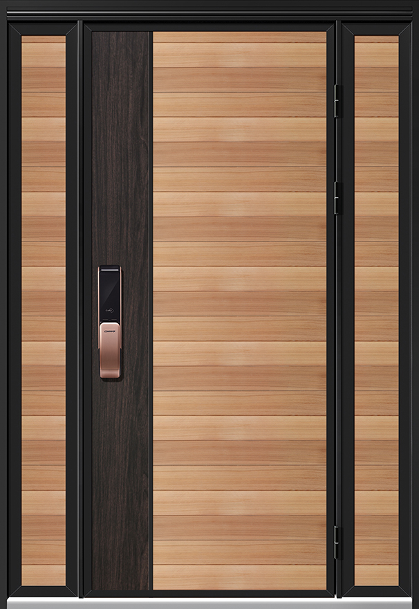 Loy Door L110 DO+Wood(다크오크+원목(투명)) 